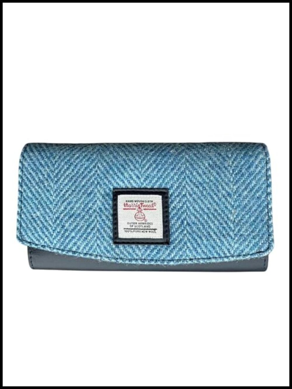Genuine Harris Tweed Vegan Leather Envelope Purse Clutch Wallet